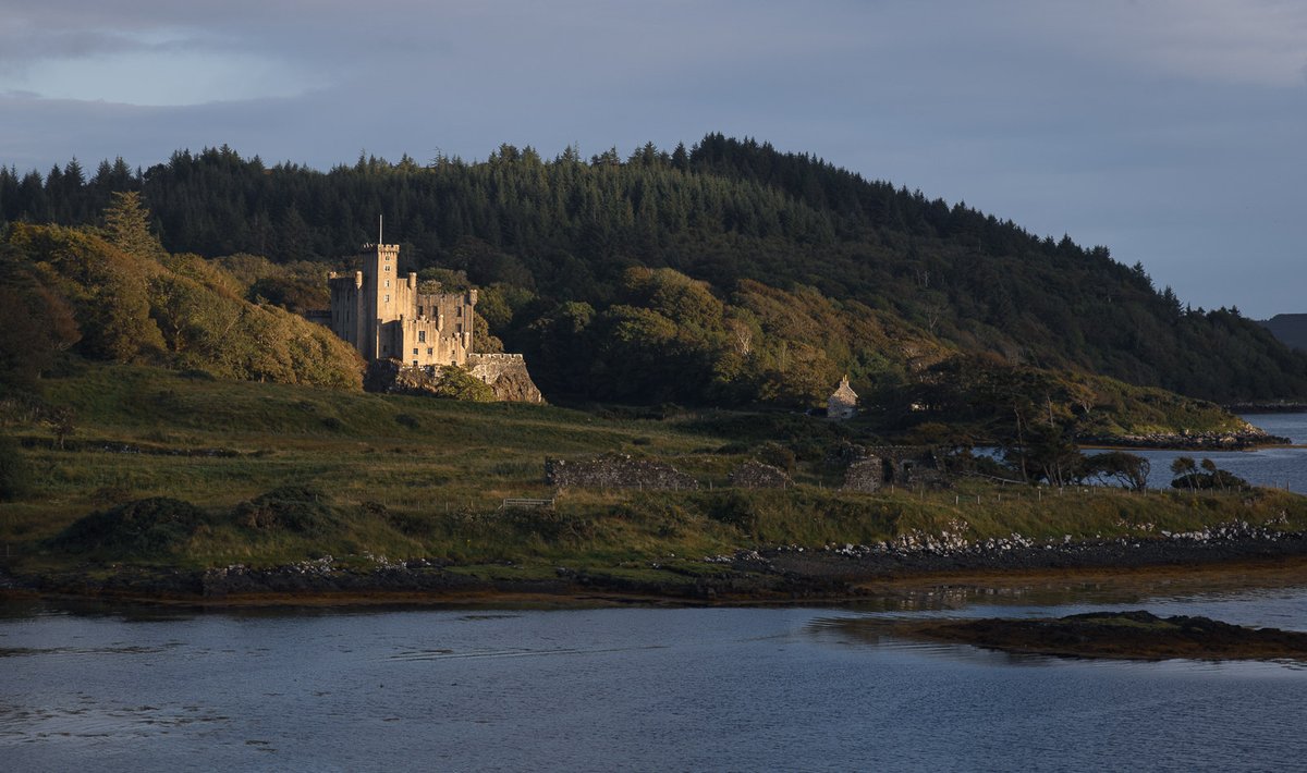 Perfect light on <a href="/Dunvegan_Castle/">Dunvegan Castle & Gardens</a> for just a few moments last night during my <a href="/SkyeAcademy/">Skye Photo Academy</a> photo tour. It's all about being in the right place at the right time.