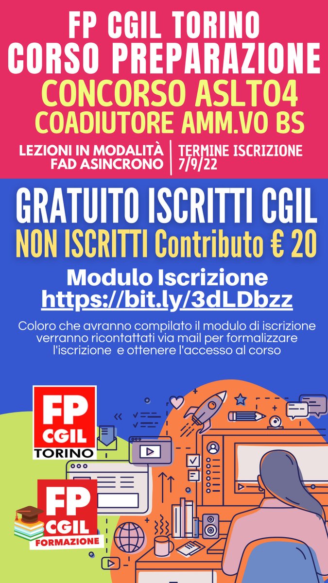 FPCGILTorino's tweet photo. 🟥 𝗖𝗢𝗥𝗦𝗢 𝗣𝗥𝗘𝗣𝗔𝗥𝗔𝗭𝗜𝗢𝗡𝗘 𝗖𝗼𝗻𝗰𝗼𝗿𝘀𝗼 #𝗔𝗦𝗟𝗧𝗢𝟰 𝗖𝗼𝗮𝗱𝗶𝘂𝘁𝗼𝗿𝗲 𝗔𝗺𝗺.𝘃𝗼 𝗖𝗮𝘁. 𝗕𝗦 FAD ASINCRONO✍️𝗣𝗮𝗿𝘁𝗲𝗰𝗶𝗽𝗮 #Formazione Corso 𝙂𝙍𝘼𝙏𝙐𝙄𝙏𝙊 𝙞𝙨𝙘𝙧𝙞𝙩𝙩𝙞 #𝘾𝙜𝙞𝙡 Clicca 🔜 https://t.co/5pEfvp9Uqt e iscriviti 
#FpForma #FpCgil https://t.co/aUYN1H0o9p