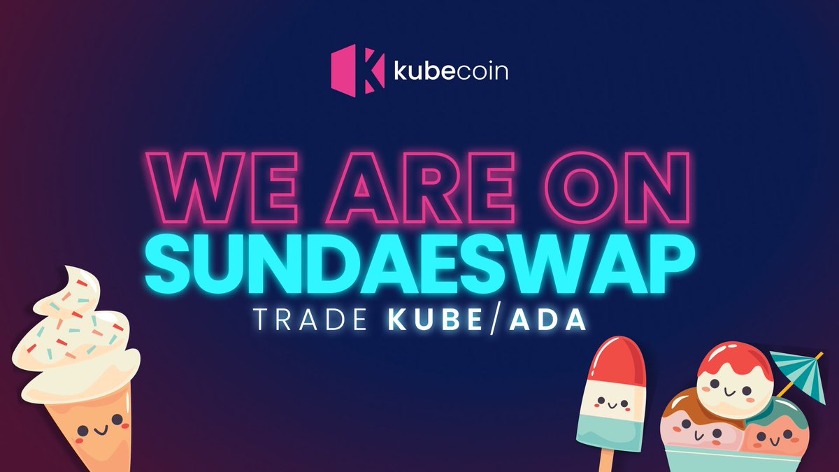 Kubecoin_'s tweet photo. Surprise #Kubers! 
We are on @SundaeSwap🚀
You asked for a #DEX, you have it! You can now buy $KUBEs in Sundaeswap!
RT to spread the news 🙌 https://t.co/QK7w2uJecM