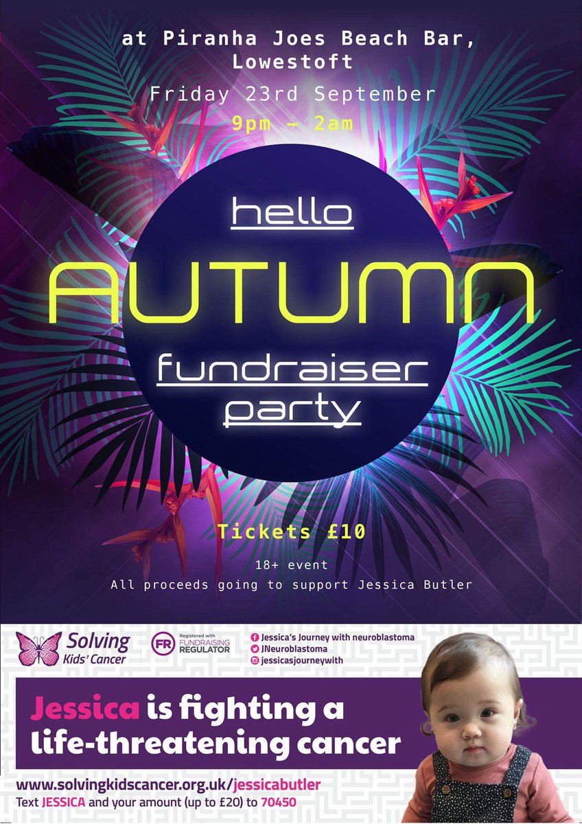 JNeuroblastoma's tweet photo. Save the Date Friday 23rd September💃🕺

#jneuroblastoma #Neuroblastoma #childhoodcancer #jessicasjourneywith #solvingkidscancer #events #Thanks  #friends #dancing #lowestoft https://t.co/eQTumGbq2g
