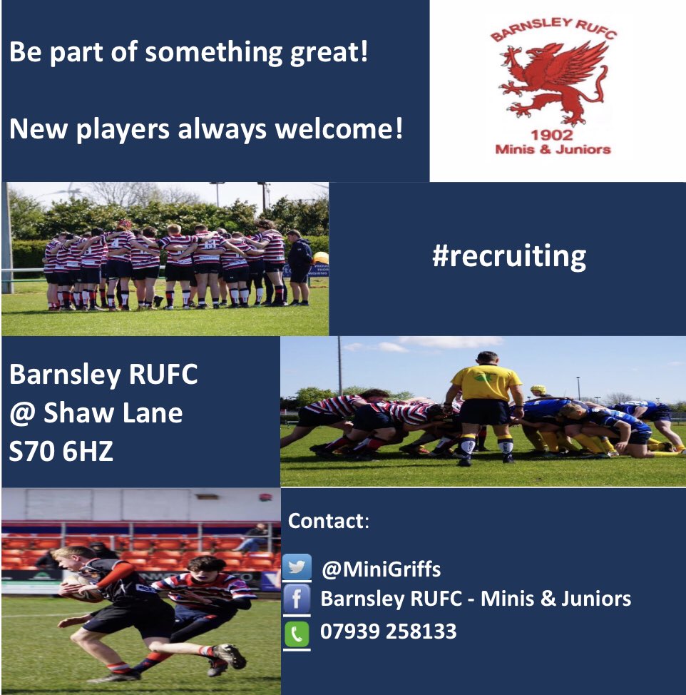 MiniGriffs's tweet photo. Junior pre-season tonight 7pm DM to enquire or rock up at training @BarnsleyRUFC S70 6HZ ❤️🤍💙🏉🏉 #GetIntoRugby #GrowTheGriff #WearTheGriff #BeTheGriff https://t.co/HCkae5zTwt