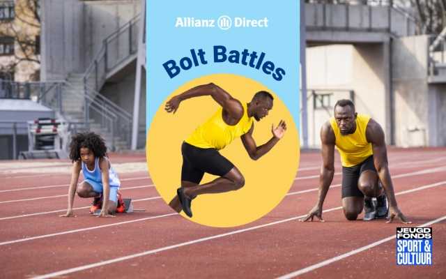 Usain Bolt komt naar Utrecht! In samenwerking met Allianz Direct en het Jeugdfonds Sport en Cultuur worden de #BoltBattles gehouden! De snelste man ter wereld is erbij, hij doet de warming-up en de winnaar(s) sprinten tegen hem! 
Schreef erover in #Telegraaf_Utrecht