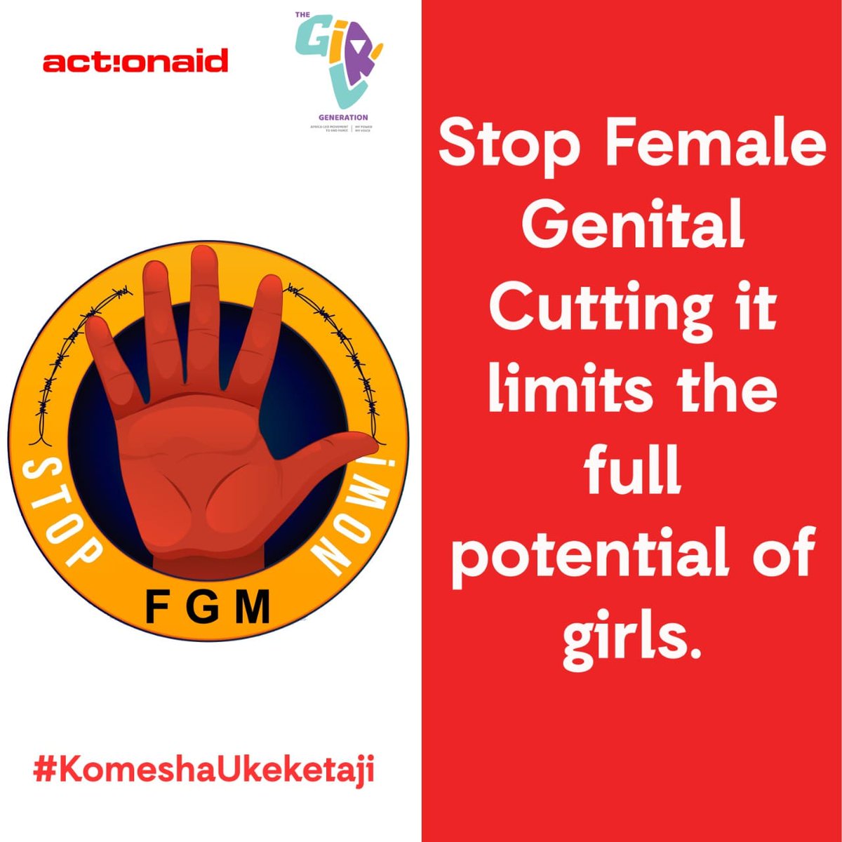 happynesspaulyn's tweet photo. FGM is sometimes regarded as an essential part of raising a girl child and preparing her into marriage.
This beliefs should stop and uprooting the traditional myths should be enhanced to protect out beautiful girls
#KomeshaUkeketaji
#girlsgen
#Actionaidkenya https://t.co/G8Tp1YXC9Y