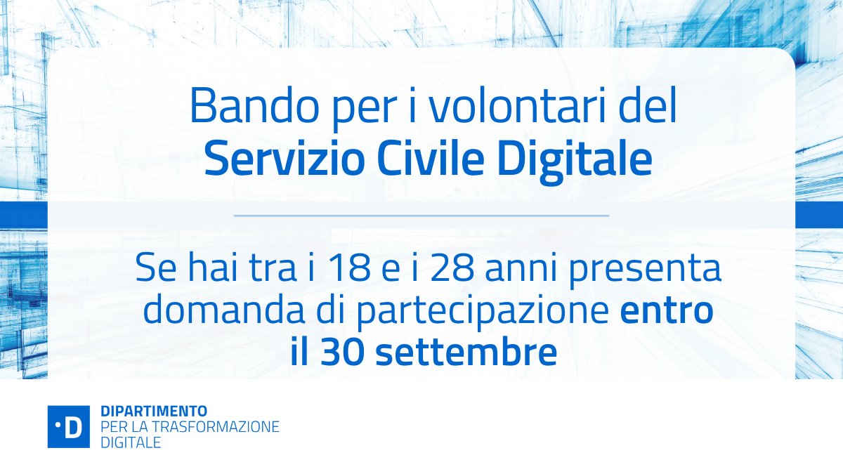 Dipartimento per la Trasformazione Digitale tweet media