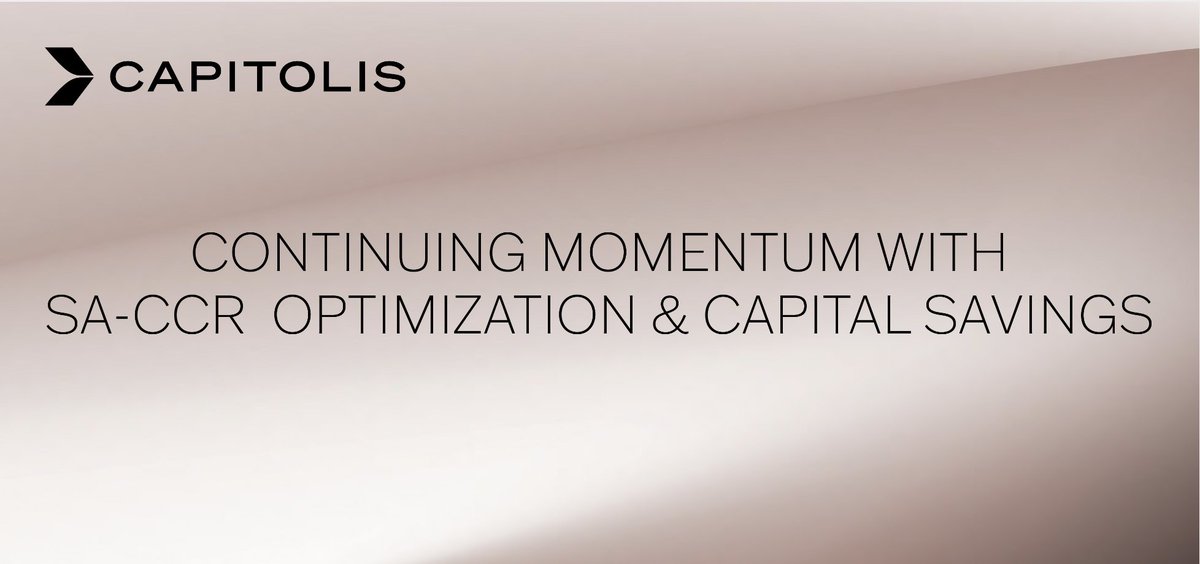 I'm so proud of the #Capitolis team on the success we’ve had in helping our clients optimize for SA-CCR, which has resulted in a reduction of $1.4 trillion in #SACCR effective notional since the beginning of the year.
 
Read about our strong momentum here: bwnews.pr/3AFDchz
