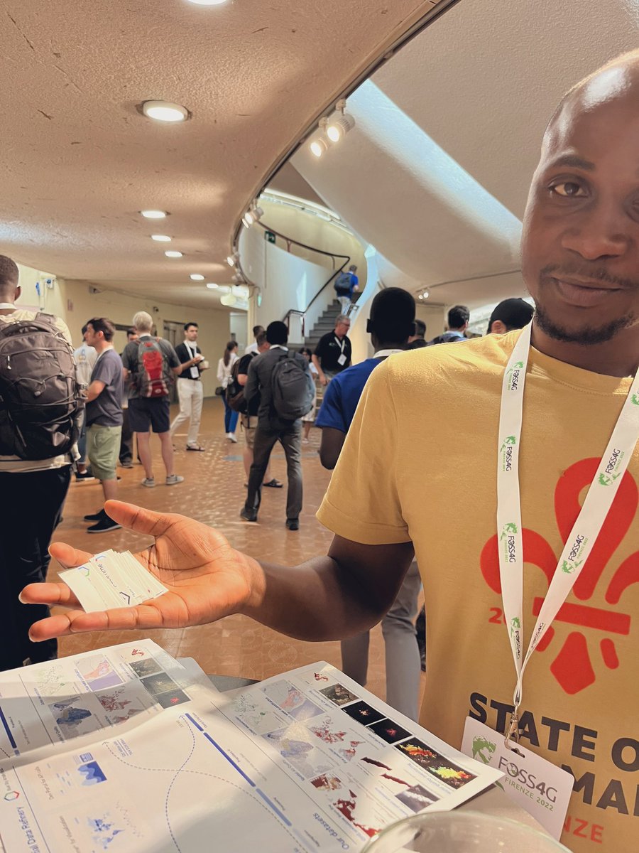 blueskylab's tweet image. Loving the energy in the exhibition gallery at @foss4g ! Thanks for stopping by, Antojay from @awscloud and Ramesh from @SwissRe!
Also, someone really likes our stickers 🤫@youthmappers 
#FOSS4G2022 #climate
