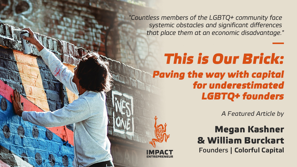 Colorful Capital's co-founders, @BillBurckart and <a href="/MeganKashner/">Megan Kashner</a> co-authored this piece in @ImpactEMagazine. In addition to their experiences and Colorful Capital's research, the piece touches on <a href="/StartOut/">StartOut</a>, <a href="/GaingelsVC/">Gaingels</a>, and <a href="/rainbows_vc/">Chasing Rainbows</a>. impactentrepreneur.com/this-is-our-br…
