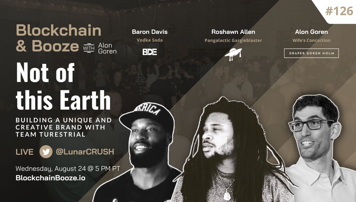 Join us tonight from 5-7 PM PT on <a href="/DGHEvents/">DGH Events</a>’ #BlockchainBooze🍺 as host <a href="/AlonGoren/">Alon Gorenᴳᴹ ✌️</a> chats with Roshawn Allen and <a href="/BaronDavis/">Baron Davis</a> about building a unique and creative brand with Team <a href="/Turestrl/">TURESTRL™</a>!

🎟 Register free: dgh.events/event/blockcha…