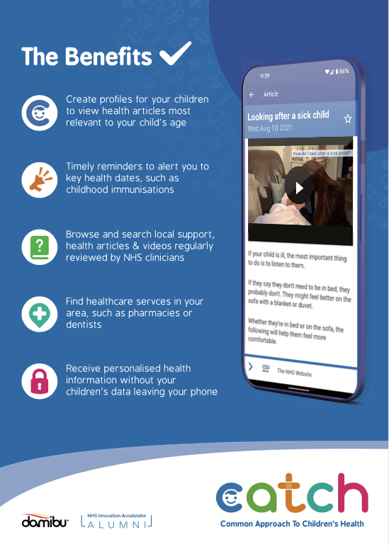 CATCHapp_UK's tweet photo. CATCH provides key info &amp; notifications about children's health and development, covering anything from coughs and colds, rashes, feeding, play ideas and much more.
CATCH is free to download for expectant families or parents of 0-5!
Learn more here: https://t.co/KuR7Jpim5R https://t.co/loFcBBrqSg