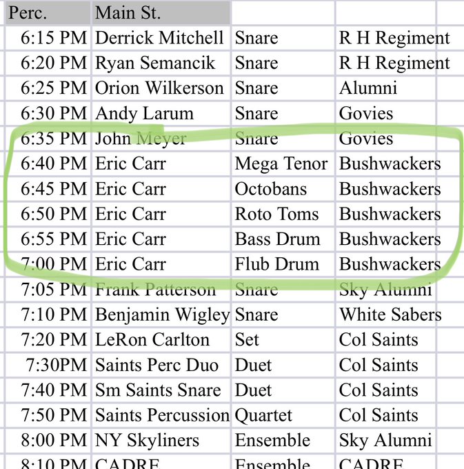 I&rsquo;m doing an I&amp;E &lsquo;recital&rsquo; in Rochester 😅 Who&rsquo;s coming to DCA championships next week? https://t.co/<a href="/tag/drums"class="tags"><span>#drums</span></a><a href="/tag/drummer"class="tags"><span>#drummer</span></a><a href="/tag/snare"class="tags"><span>#snare</span></a><a href="/tag/drumlife"class="tags"><span>#drumlife</span></a><a href="/tag/drumming"class="tags"><span>#drumming</span></a><a href="/tag/marchingband"class="tags"><span>#marchingband</span></a>