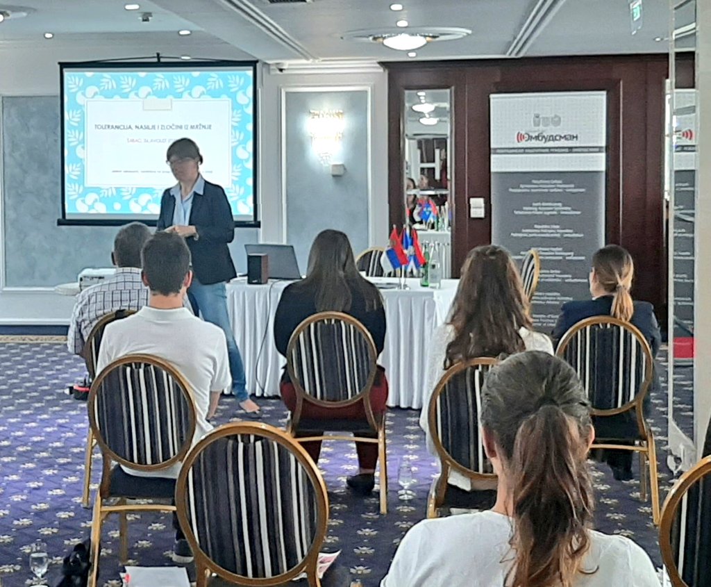 ombudsmanapv's tweet photo. Jelena Jokanović, @OSCE_Serbia: Predrasude, nasilje i zločini iz mržnje #skolaljudskihprava https://t.co/vcG35xetWt