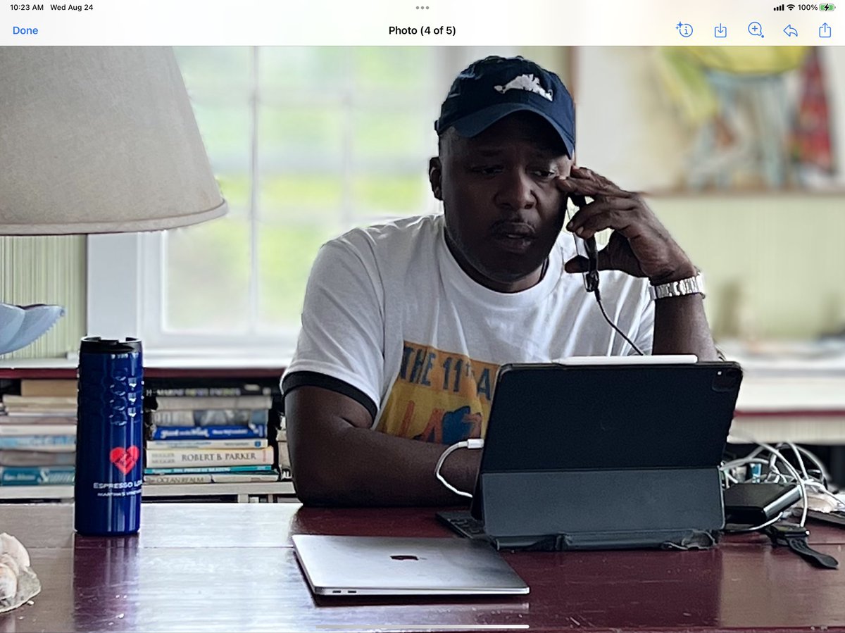 SportsDocKA's tweet photo. Key to any successful Jazz fundraiser @JazzOnMV on the vineyard…multiple ways to connect to the outside world given shaky WiFi and cell service and @EspressoLove coffee https://t.co/lSrjL8ywcQ