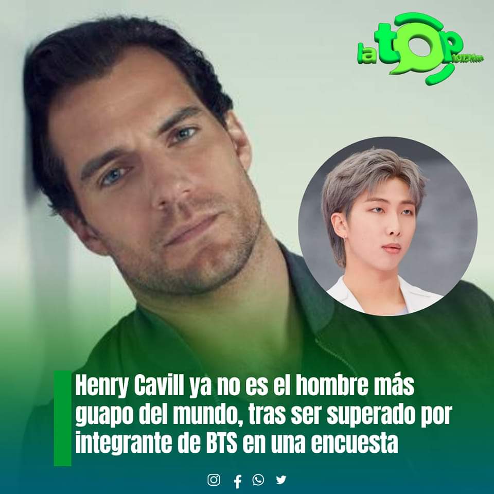 Jincha32Isa's tweet photo. Henry Cavill is no longer the most handsome man in the world after being surpassed by a member of BTS, @BTS_twt @bts_bighit https://t.co/6xtpJfelGs