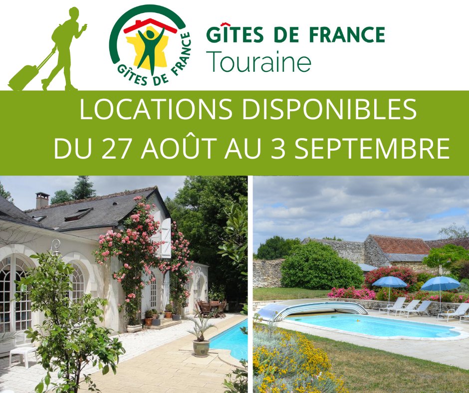 𝗗𝘂 𝟮𝟳 𝗮𝗼𝘂̂𝘁 𝗮𝘂 𝟯 𝘀𝗲𝗽𝘁𝗲𝗺𝗯𝗿𝗲
Cette année, évitez 𝗹𝗲𝘀 𝘀𝗲𝗺𝗮𝗶𝗻𝗲𝘀 𝗹𝗲𝘀 𝗽𝗹𝘂𝘀 𝗳𝗿𝗲́𝗾𝘂𝗲𝗻𝘁𝗲́𝗲𝘀 de l'été en partant la dernière semaine d’août et début septembre !
Réservez votre location de vacances 👉bit.ly/gîtes-27au3sept