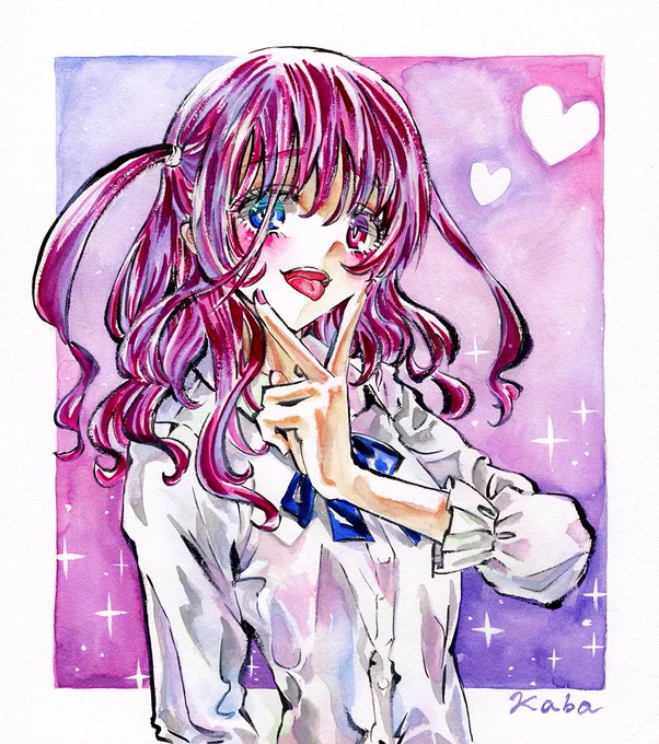 あごピース#オリジナル #創作 #イラスト 