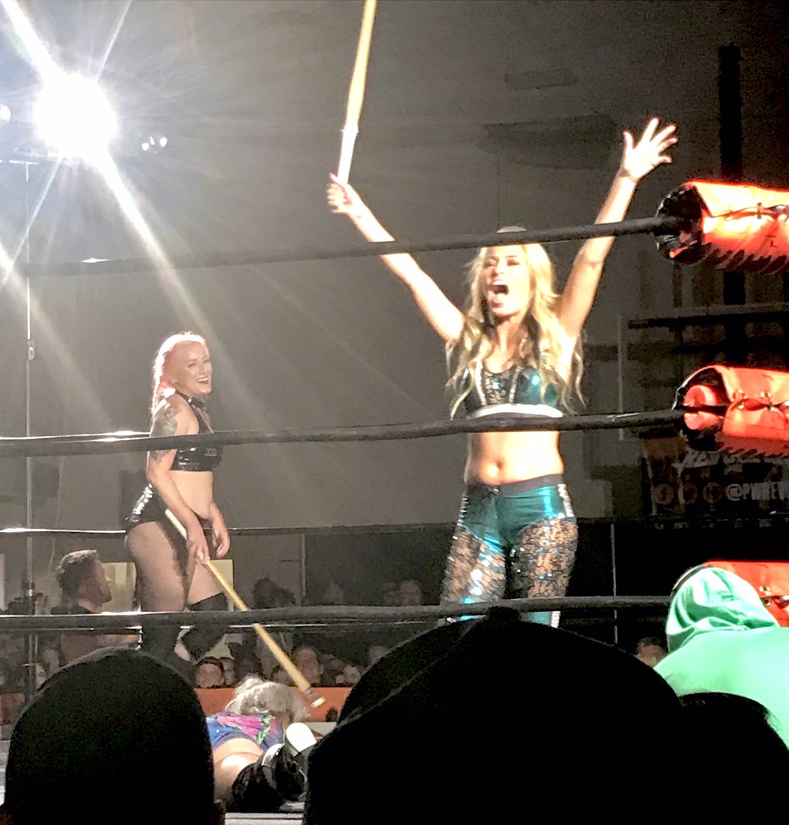 LA_Greatest's tweet photo. Next up was one of the most fun matches on the card a no DQ tag match between Allie Katch &amp; Alisha Edwards vs JesSICKa &amp; Billie Starkz, these girls killed it oh and go buy some Allie Katch merch! I promised I would spread the word lol #SundayFunBEY https://t.co/XNcJU0G6dc