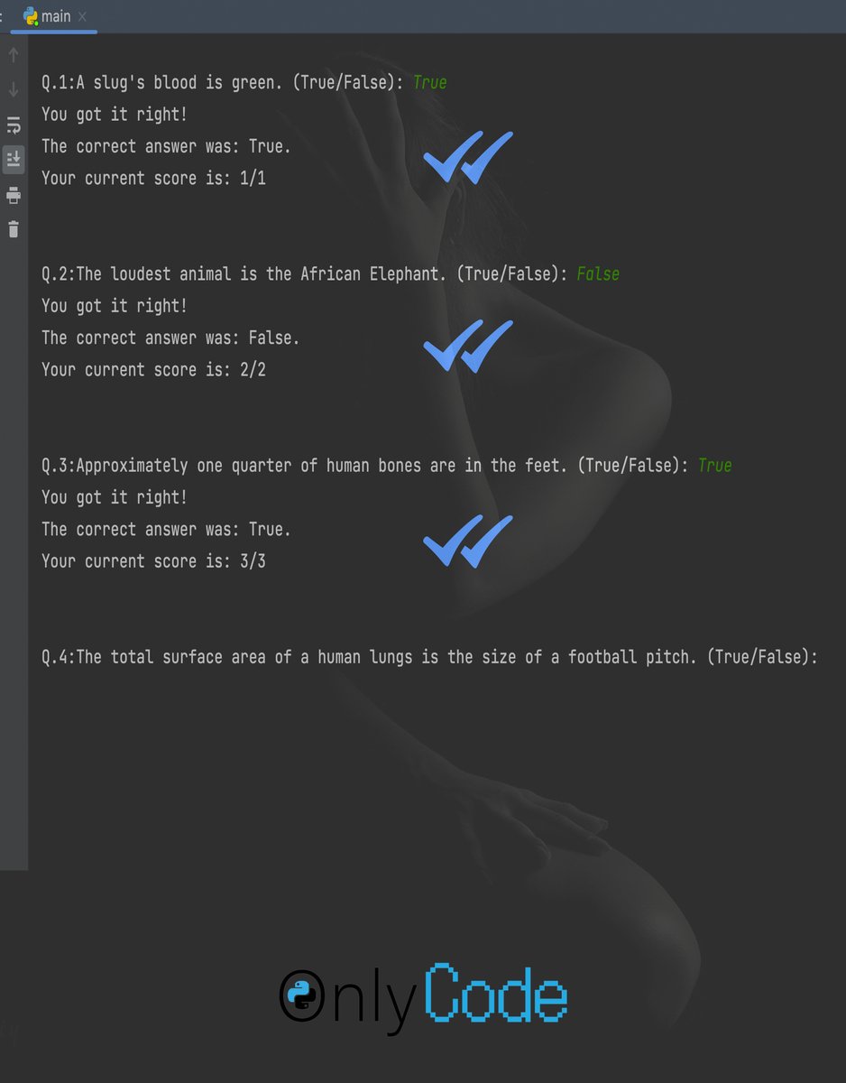 onlycodepy's tweet image. Take the quiz and see your score...👌🦾
#onlycodepy #lbdp #photodaily #onlycode #programing