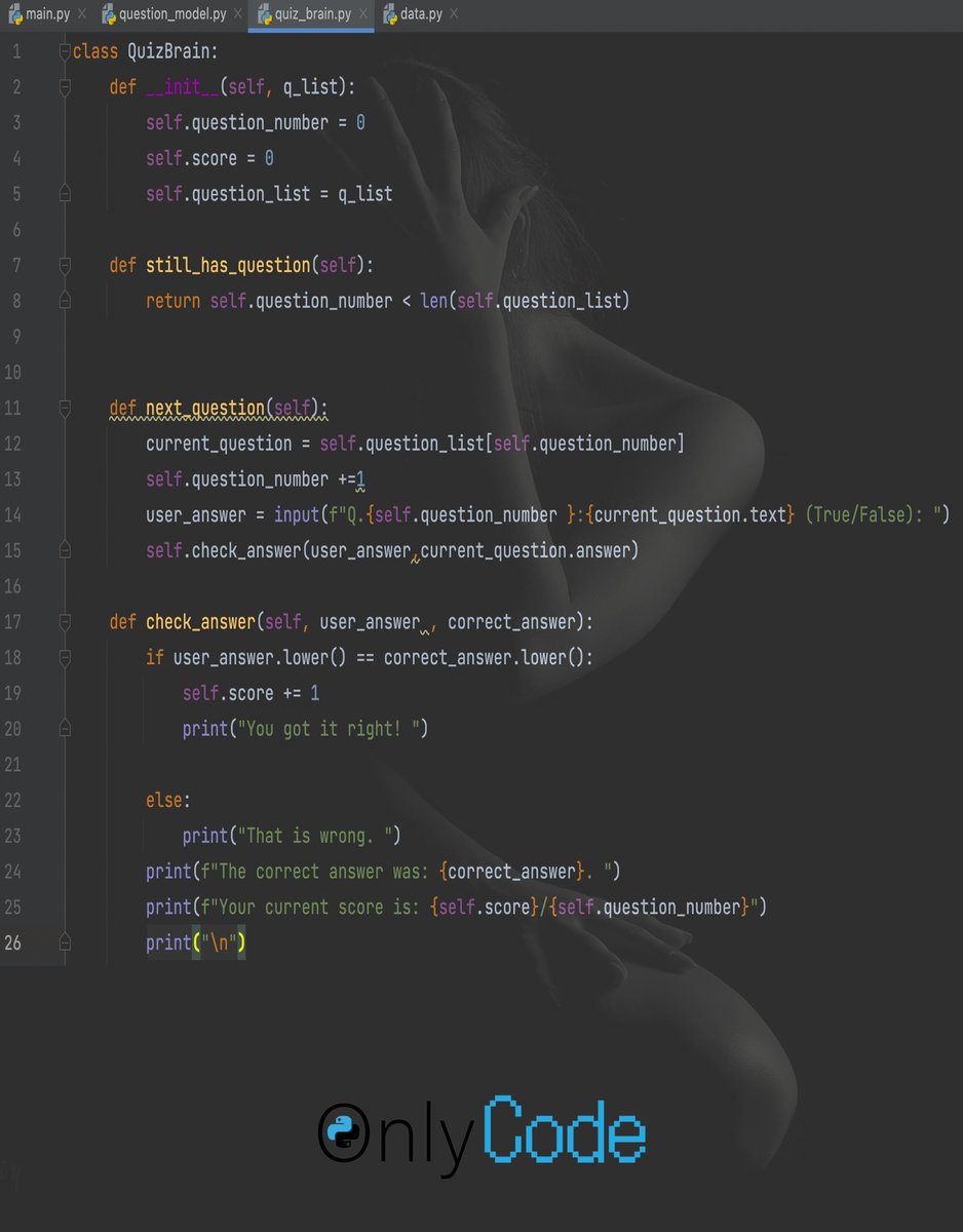 onlycodepy's tweet image. Take the quiz and see your score...👌🦾
#onlycodepy #lbdp #photodaily #onlycode #programing