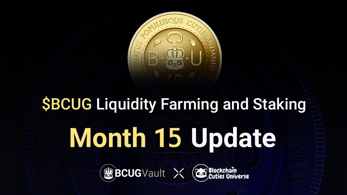 BlockchainCutie's tweet photo. We updated $BCUG Staking and Liquidity Farming program.

Rewards for month 15 are:

💎$BCUG Staking pool size - 21,600 BCUG

📈$BCUG Liquidity Farming pool size - 14,400 BCUG

#GameFi #DeFi #blockchaingames https://t.co/hBKoe6ZvDG