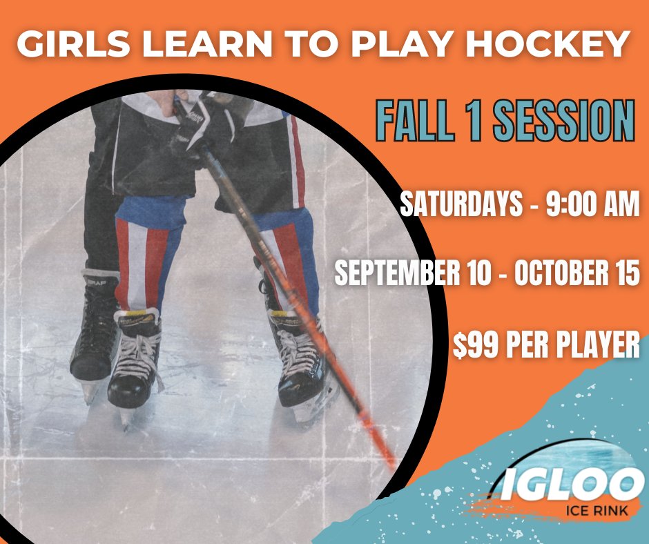 SkateIgloo's tweet photo. Let's get some girls on the ice! 🏒 Our Girls Learn to Play Hockey Program starts soon at Igloo! Get six weeks of coaching from the best and start off your hockey journey by registering today! 

https://t.co/sMK2pV9GNo https://t.co/2ey6suS2bv