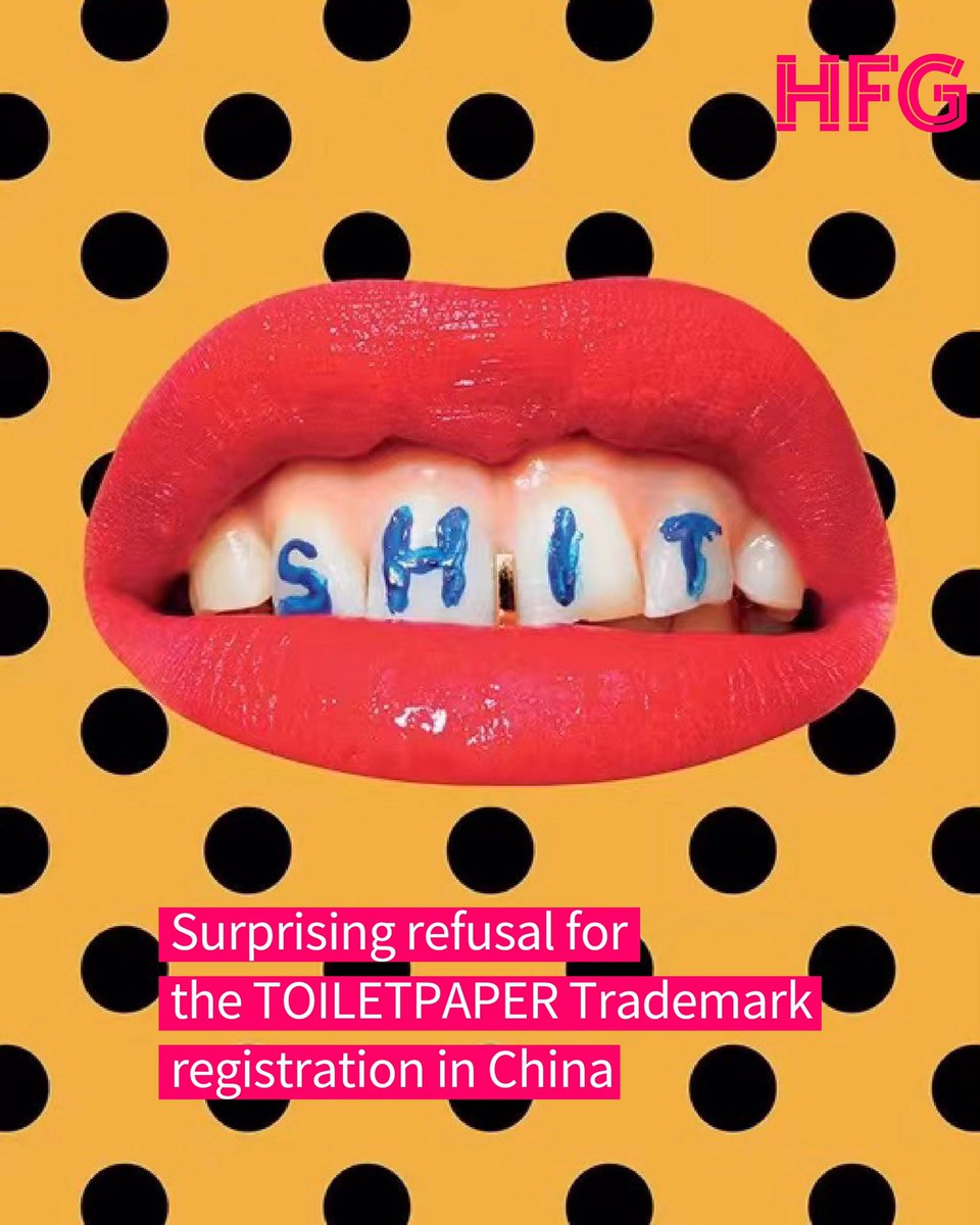 [IP CHINA] TOILETPAPER: the “new” lack of distinctiveness shar.es/afsjNA

TOILETPAPER trademark registration has been rejected by the Chinese Trademark Office (CNIPA) on the basis of lack of distinctiveness (art. 10 Chinese Trademark Law – “TML”)