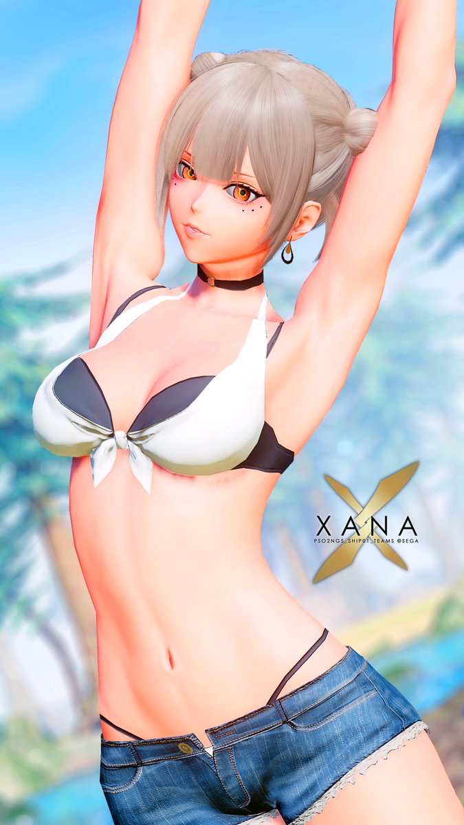 XANA_ship1_PSO2's tweet image. こーんち！！なすか（@nzc_cn）だぜいぇ！！

実はちょっと前から肌色を褐色めにしてるんだけど、見慣れてないからかめっちゃ新鮮でずっとテンション上がって！おる！！

みんなも褐色にせい！テンション上がるから！！
#XANAメン
#PSO2NGS
#PSO2NGS_SS
#メンテの日じゃないけどSSを貼る