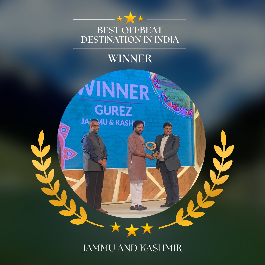 oltraveller's tweet photo. #OutlookTravellerAwards2022 | The Gold Award for Best Offbeat Destination in India goes to Gurez, Jammu &amp; Kashmir. 

@jandktourism

@cleanganganmcg @GujaratTourism @TourismBengal @TourismBiharGov @theniyo @RenaultIndia @TolunaCorporate
 
#outlooktraveller #outlooktravellerindia https://t.co/Buh4URUdpe