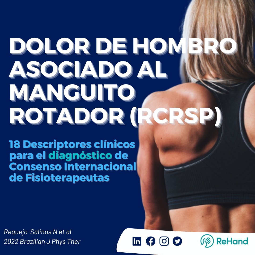 HealthinnTech's tweet image. Los 1️⃣8️⃣ puntos que NO DEBEN🚩faltar en tu diagnóstico del dolor de #hombro relacionado con el #ManguitoRotador✅

Un reciente trabajo de Requejo-Salinas y cols (2022) 👉 Consenso Internacional de Fisioterapeutas con el fin obtener los puntos más importantes

¿Los conoces?👇