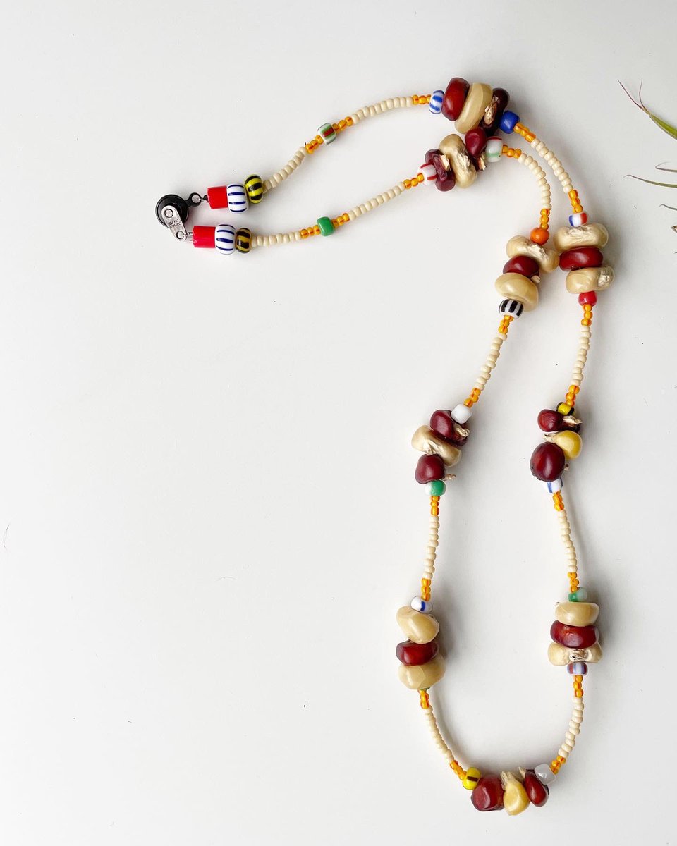 V into necklace making at the moment. Flint corn + seed beads!