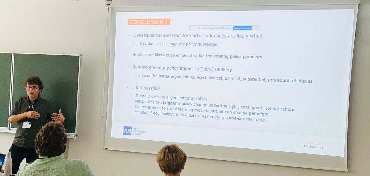 demoinno's tweet photo. Ending our third #ecprgc22 conference day strong with lots of thought-provoking reflections on deliberative integrity. Thank you @LucyJParry and all presenters for this absolute treat #demoinno https://t.co/dQe3M5NYtA