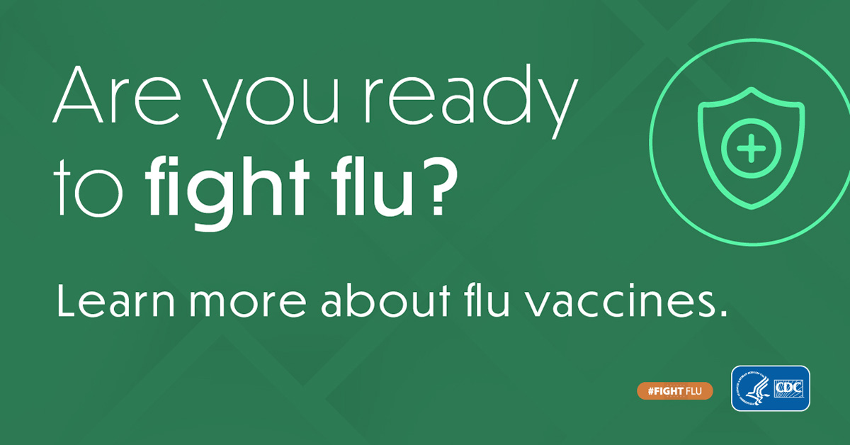 CDCgov's tweet photo. It’s time to start thinking about #flu vaccines – the best way to protect against the worst effects of flu. CDC recommends everyone 6 months &amp; older get an annual flu vaccine by the end of October. https://t.co/jCroG80okQ