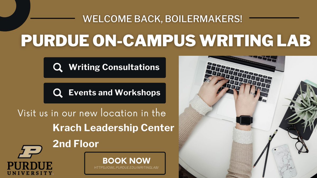 Had a chance to look over all those new Fall semester syllabi yet? Meet with a tutor for a Writing Consultation at any stage of the writing process by booking an appointment at owl.purdue.edu/writinglab/ #BoilerUp!