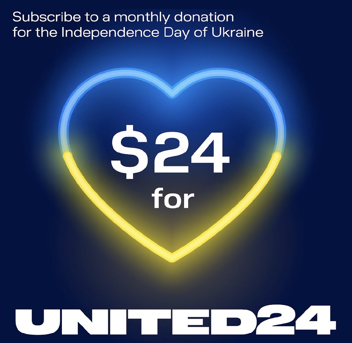 Today is Independence Day of Ukraine, and the sixth month of the ongoing war. Please join me in supporting President Zelenskyy’s 24,000 Friends of Ukraine Project. By donating $24 to United24 you will help to provide wounded Ukrainians with medical aid.
