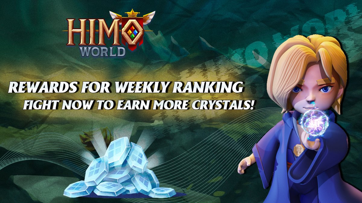 REWARDS FOR WEEKLY RANKING: FIGHT NOW TO EARN MORE CRYSTALS! ⚔️ During this period, players will compete in ranks and receive attractive rewards every weekend! 🏆Reward details: 💎 Top 10: 4000 Crystals 💎 Top 11-100: 2000 Crystals #HimoWorld #himo