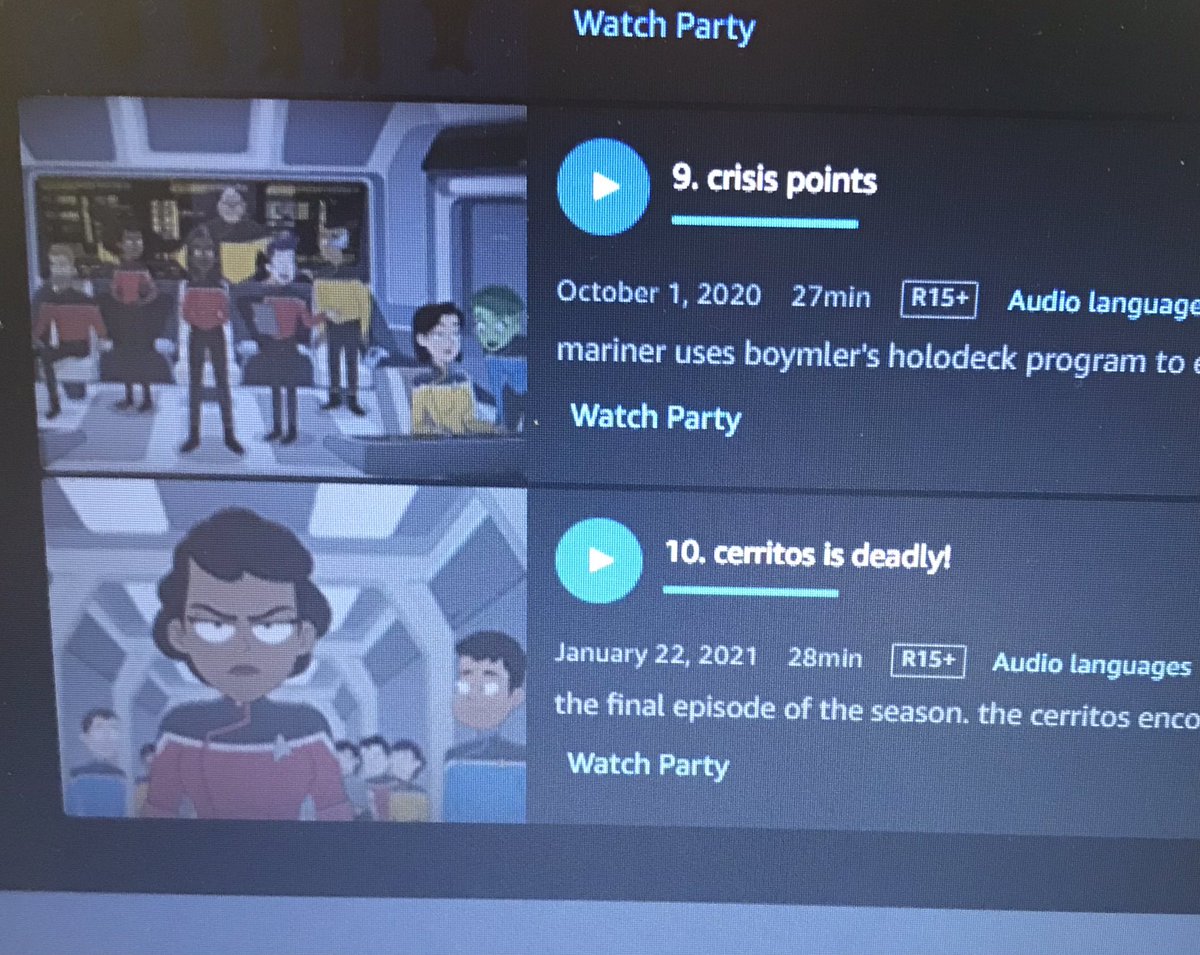 Pslatt's tweet photo. #StarTrekLowerDecks is back. Here are some English translations of the episode titles from Amazon Japan. Do other countries have alternate episode names? #cerritosisdeadly #wetship #cerritos https://t.co/13YpkDsz3Z