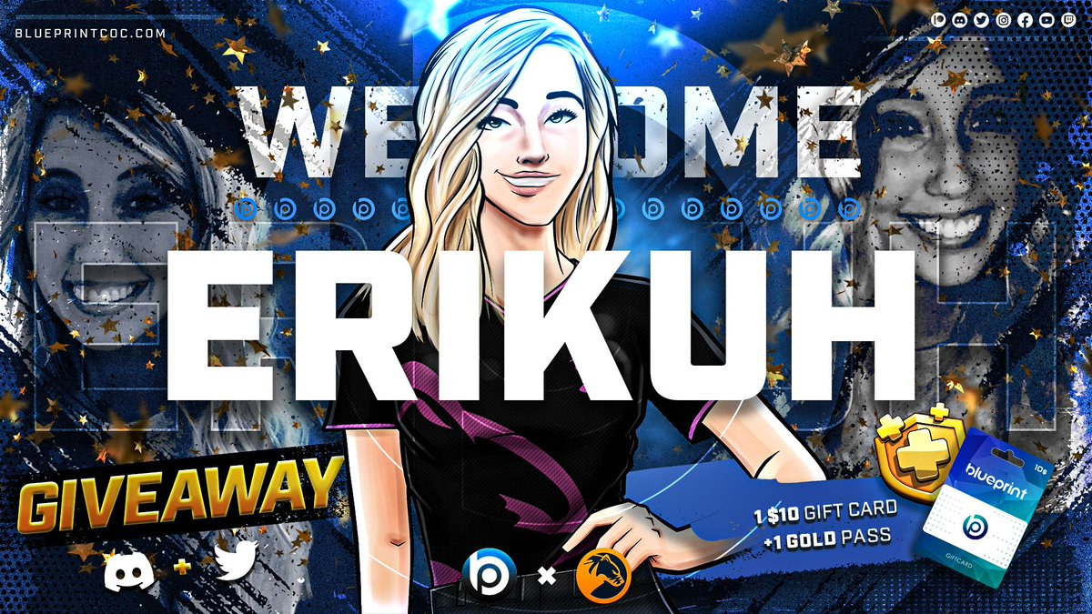 Blueprint | Use Code BLUE (@blueprintcoc) on Twitter photo 🤩┋Triumphed to Welcome #ClashOfClans Content Creator to our Team!🤯
🥰┋Welcome ERIKUH 🇺🇸, One of the fastest growing Content Creator to the Blue Family!
❤️┋Show her some love 🥳 GIVEAWAY!
10$ gift card + 1 Gold Pass🔥
💙 Follow @NotErikuh & <a href="/BlueprintCoC/">Blueprint CoC | Code BLUE</a>
🔃 RT and like! 🤩┋Triumphed to Welcome #ClashOfClans Content Creator to our Team!🤯
🥰┋Welcome ERIKUH 🇺🇸, One of the fastest growing Content Creator to the Blue Family!
❤️┋Show her some love 🥳 GIVEAWAY!
10$ gift card + 1 Gold Pass🔥
💙 Follow @NotErikuh & <a href="/BlueprintCoC/">Blueprint CoC | Code BLUE</a>
🔃 RT and like!