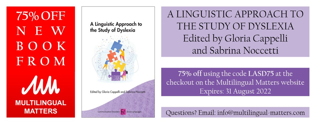 "This is a great resource, offering insights into the precise parts of language that may be impacted by developmental dyslexia, while also attempting to identify plausible causes for such issues and forecasting the route of linguistic development." bit.ly/3p8GVOi