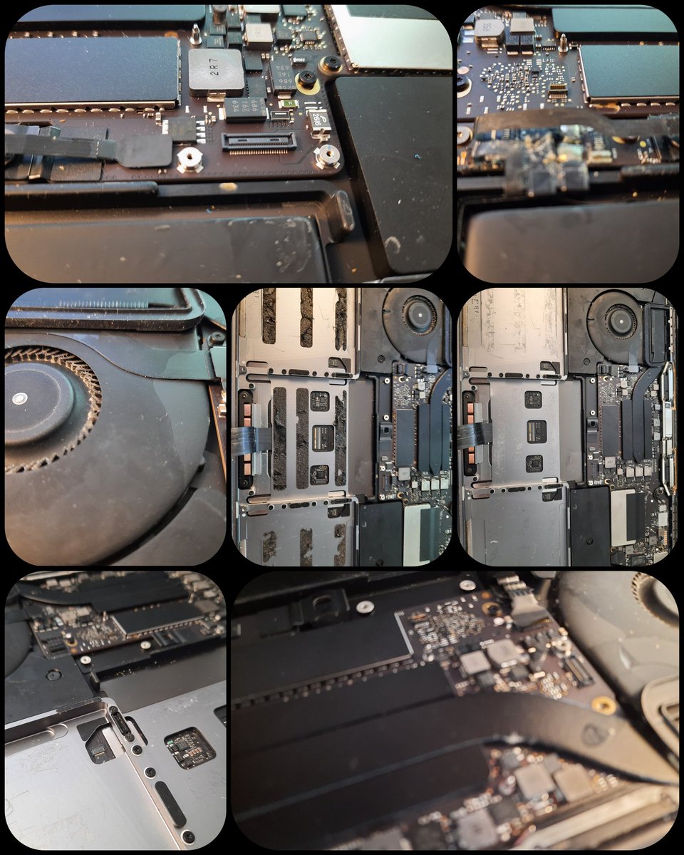 cyberpresent's tweet photo. #Apple #MacBook Pro #Akku #Wechsel macht zwar keinen Spaß, weil er #verklebt ist, aber der verschraubte #Lüfter lässt sich nur wechseln, wenn man alles #ausbaut... das ist wirklich nicht lustig

#Laptop #Reperatur #Fluessigkeitsschaden #Batteriewechsel #Zerlegen #Notebook https://t.co/YkWmMZo8DY