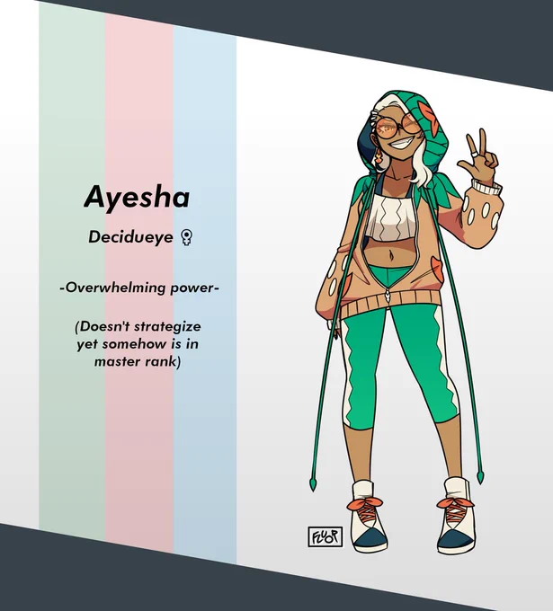[#PokemonUNITE / #PokkenTournament]Gijinka/humanizations of my mains in Unite and Pokken! been playing a lot of both games recently(In this world Unite is some kind of AR game and Pokken is a regular martial arts tournament like in Tekken) 