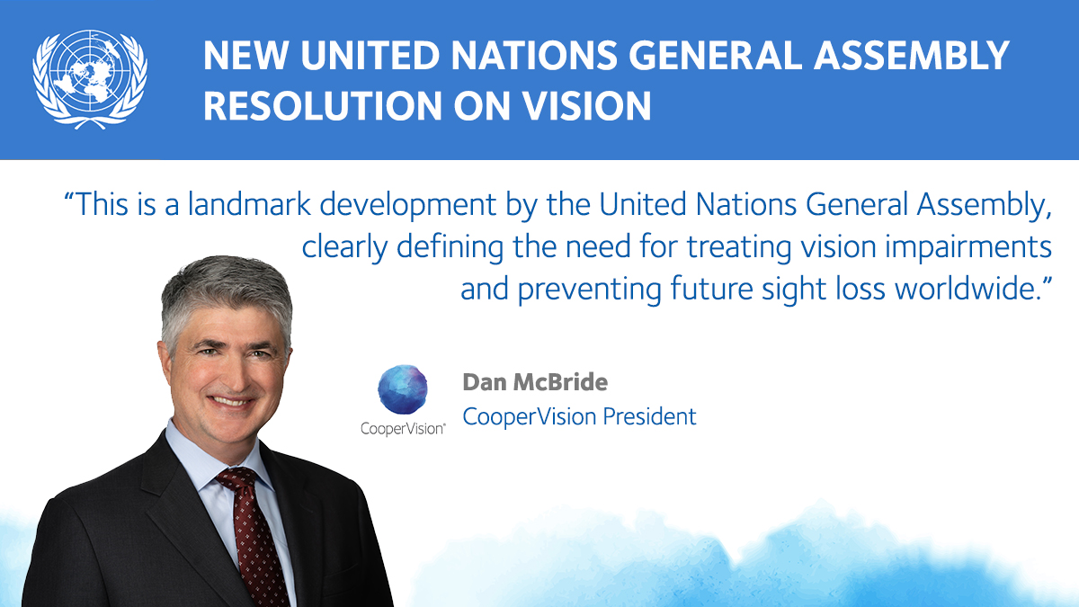 Coopervision Canada (@coopervision_ca) on Twitter photo The <a href="/UN/">United Nations</a> General Assembly has adopted a new resolution committing the international community to eye care for the 1.1 billion people living with preventable sight loss by 2030. Learn more at bddy.me/3CrTwDQ #2030Insight #LoveYourEyes #SDGs #UNFOV The <a href="/UN/">United Nations</a> General Assembly has adopted a new resolution committing the international community to eye care for the 1.1 billion people living with preventable sight loss by 2030. Learn more at bddy.me/3CrTwDQ #2030Insight #LoveYourEyes #SDGs #UNFOV