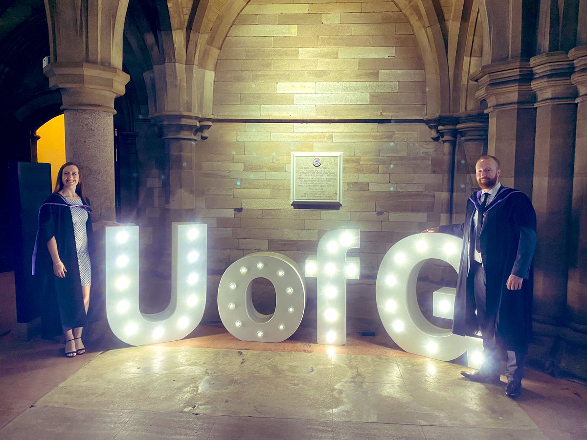 Miss_McKechnie's tweet photo. So thrilled to graduate from @UofGlasgow today with a Masters degree in Education beside one of my best pals @MrLawKHS π©βπ π¨βπ #MEd #2020graduate https://t.co/8Uj7zoD0Np