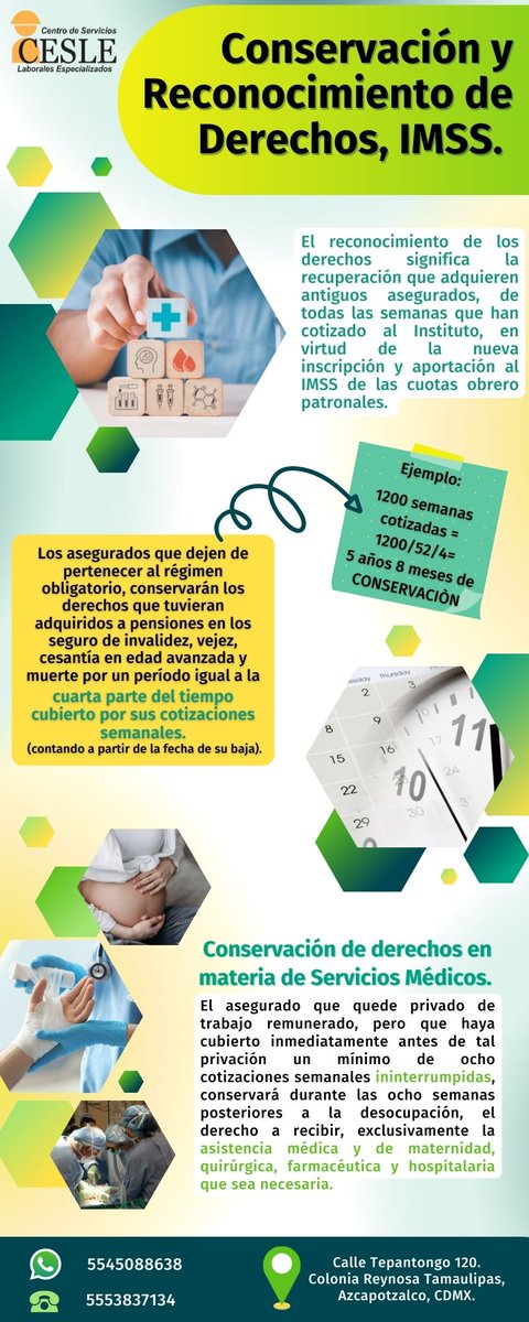 CESLE4's tweet photo. ¿Te perdiste nuestra vídeo conferencia sobre "Conservación y Reconocimiento de Derechos en la Ley del Seguro Social?
Aquí una breve reseña sobre lo más importante del tema.
#CESLE #ConservaciondeDerechos https://t.co/2JIGCi06Pq