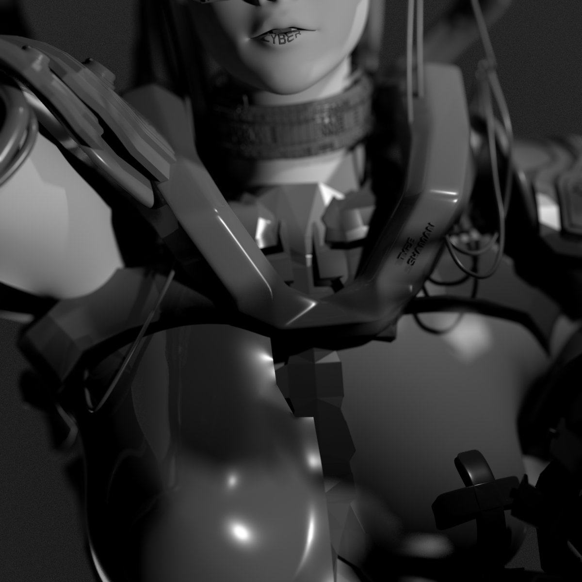 polymatronic's tweet photo. Some time ago, I started a small set of cyberpunk inspired spiritual figurines. I still have some ideas and hope I'll find the time to revisit these concepts.

#cyberpunk #characterdesign #figurine https://t.co/Qy3nZQnuYG