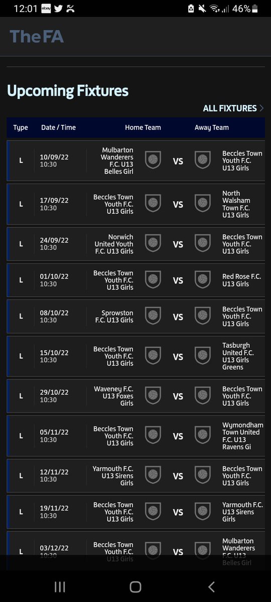 🤍🖤 Exciting Opportunity With <a href="/BecclesFC/">Beccles Town FC - Mens</a> U13 Girls 🖤🤍

If you enjoy sport and want to give football a go we would love to hear from you ❤

Come and help our brilliant little group with plenty of upcoming matches to get excited about 🙂

<a href="/Becclesladiesfc/">Beccles Town Ladies 11s & 7s</a> 🤝 <a href="/NWGFL/">NWGFL</a>