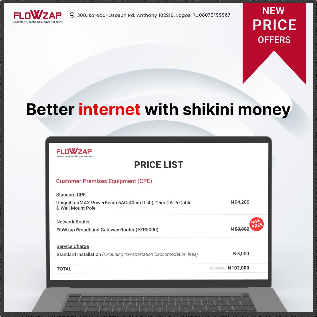 floWzaptelecoms's tweet photo. PROMO! PROMO!! PROMO!!!
Do you know you can now get our 58,000 naira Router for FREE??
Incase you didn't, we've brought the information to you today
Offer lasts till September 30th so HURRY NOW.😉
Call Us- 0807019997 or just simply send us a dm
Our link in our bio
#ASUU #BBNajia https://t.co/q0kOHJ1bxC