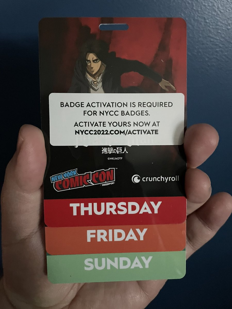 Woo hoo! NYCC badges received!