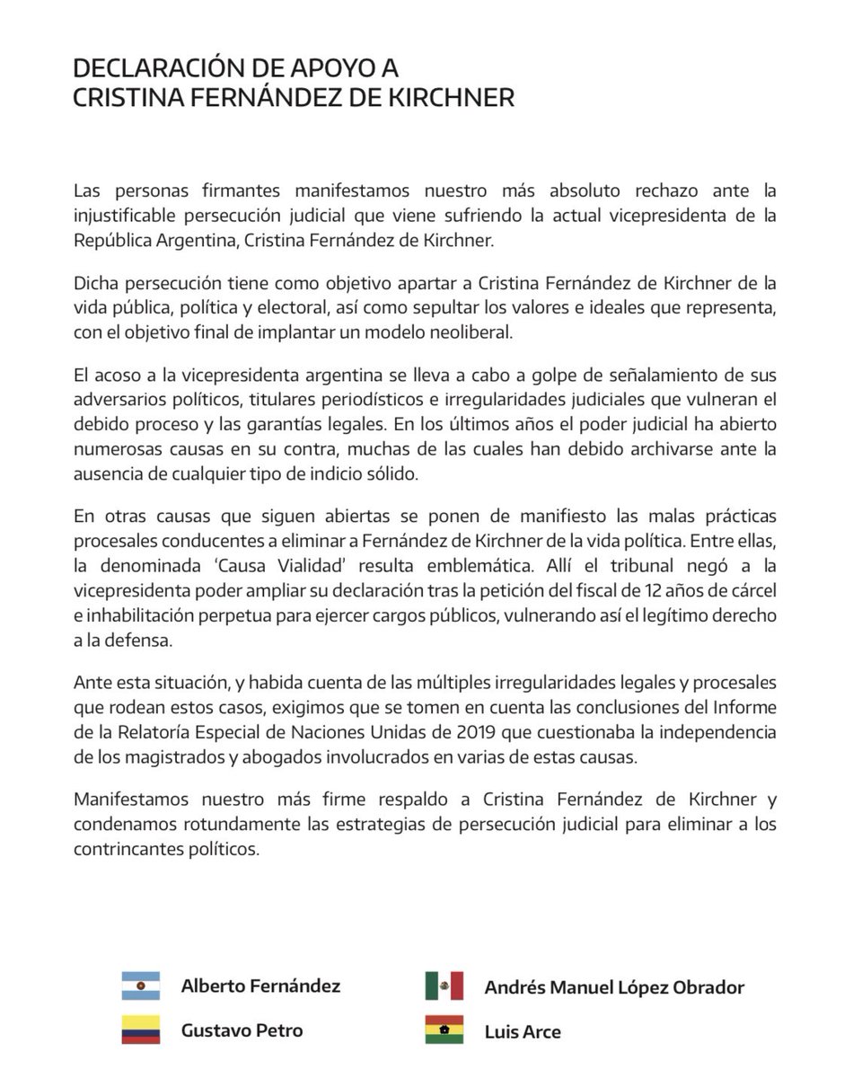 Alberto Fernández tweet media