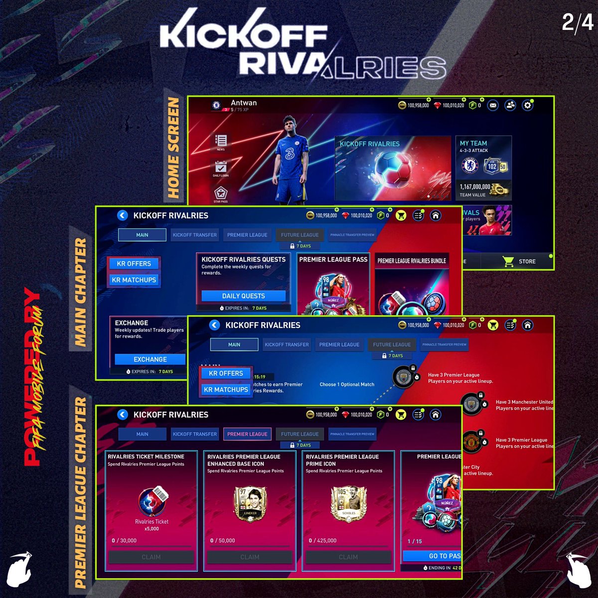 EAFCMobileForum's tweet photo. Key Information from the EA Live Twitch Stream on the NEW KickOff Rivalries Event! 👀📝 https://t.co/BBpCtP6ehK