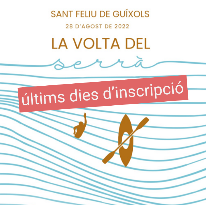 Últims dies per fer la inscripció a la Volta del Serrà, a preu rebaixat !! no hem apujat el preu perquè tothom hi pugui participar!!
#aigüesobertes