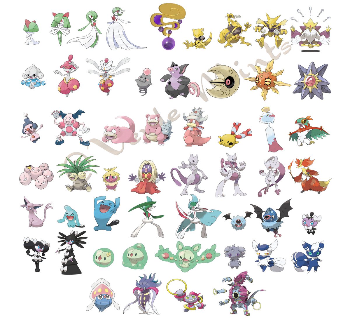 VerdeMints's tweet photo. [JUEGO] ¿ Qué 6 Pokémon de tipo psíquico escogeríais si fueseis líder de la Medalla Psique? https://t.co/M8N0Sp2Wo3